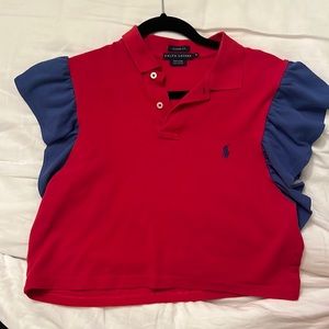 Ralph Lauren classic fit with repurposed ruffle sleeves